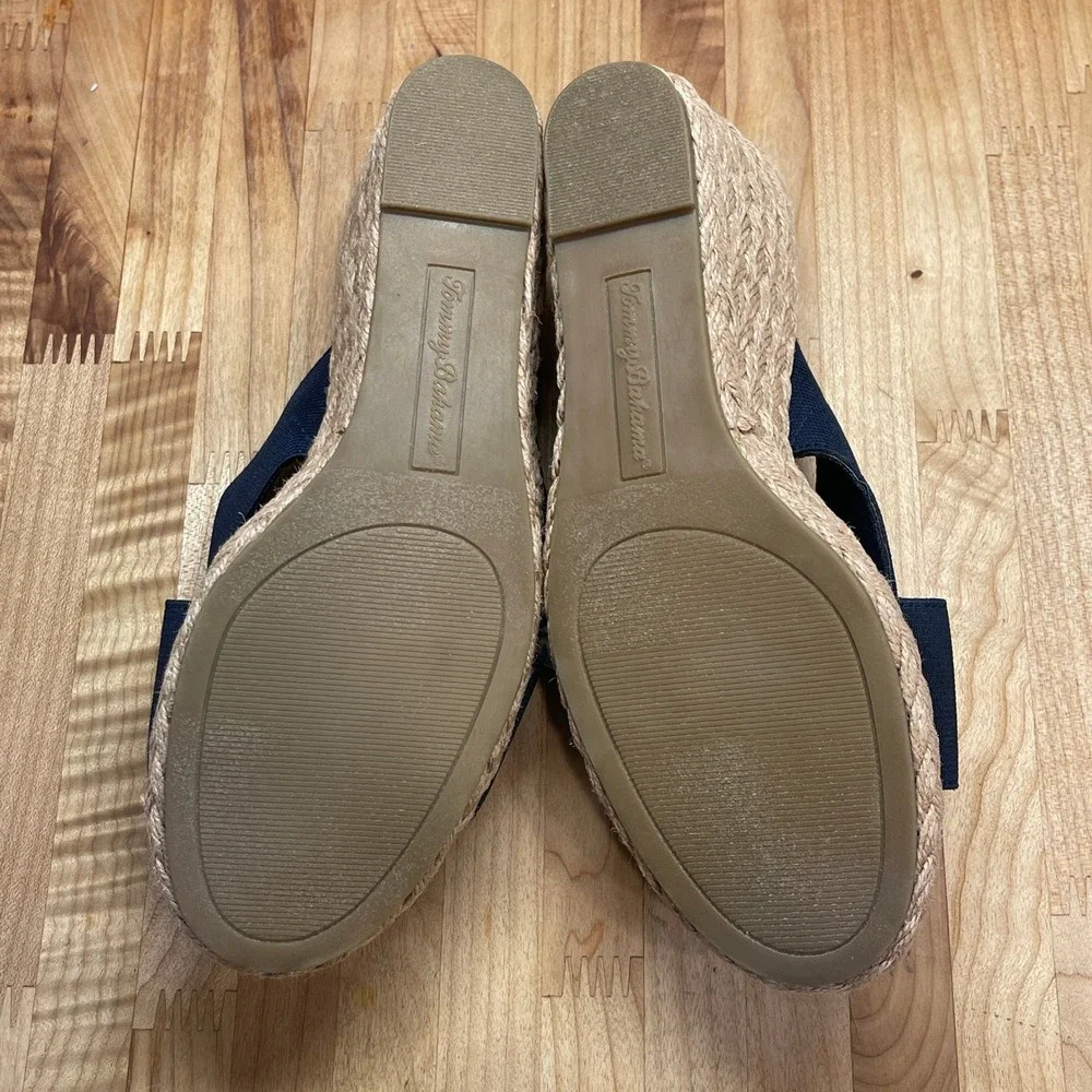 Tommy Bahama Suzette Navy Blue Espadrille Wedge Sandals Womens 8M PL251196 NEW